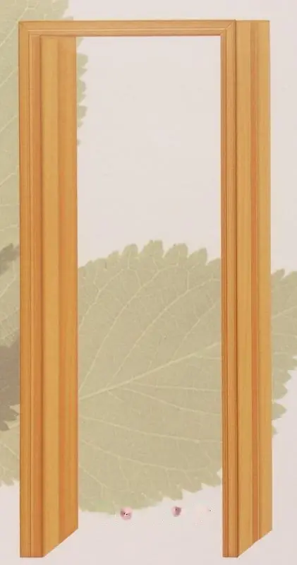 實木門框:原木色實木門斗