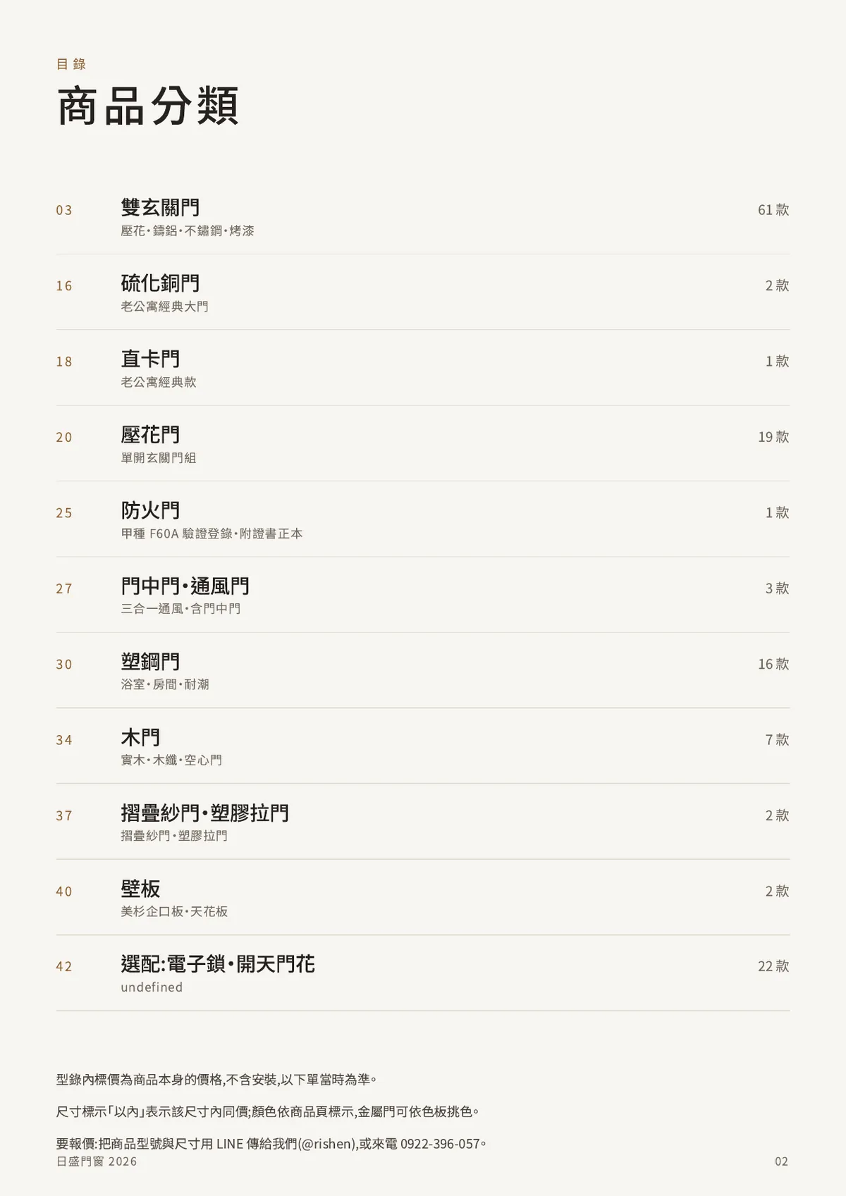 目錄:商品分類與頁碼